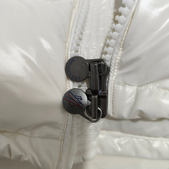 Moncler White Glossy Down Jacket - Picture 8 of 13